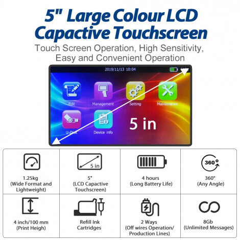 BENTSAI B80 Wide Format Inkjet Printer, Large-Character Inkjet Printer for Marking